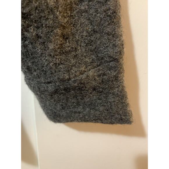 Katherine Barclay Womens Wool Blazer Sz S Gray Button Layer Belt Cardigan Career - Picture 12 of 16